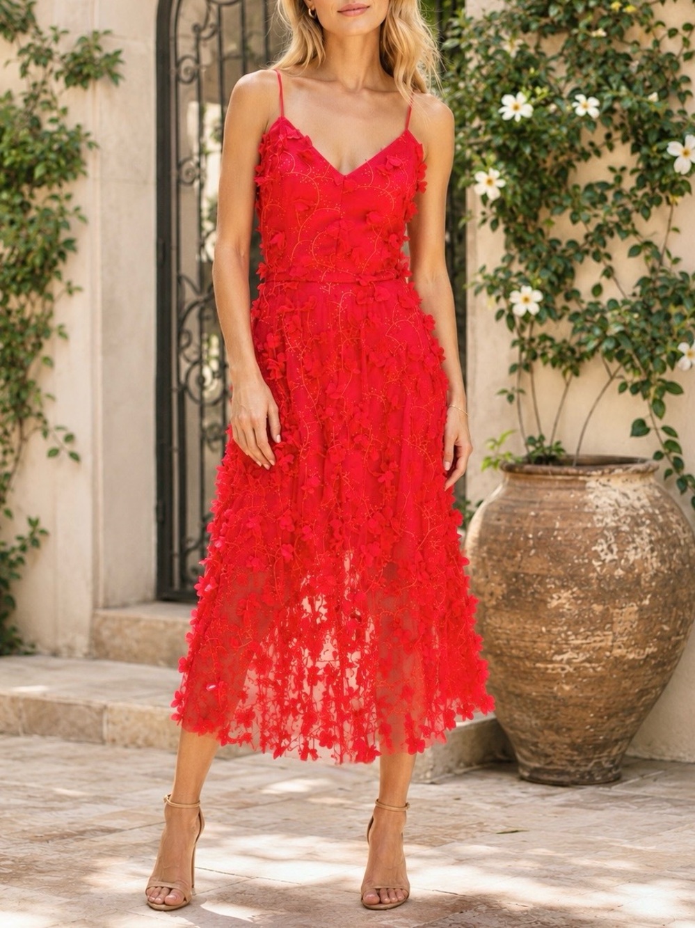 MILLY Joselyn Embroidered 3D Tulle Dress
